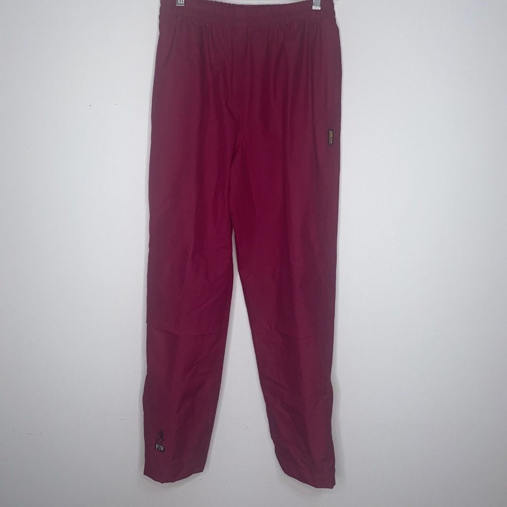 Vintage Frank Shorter Sports Track Pants L Gore-tex Ankle Zip Purple jogger